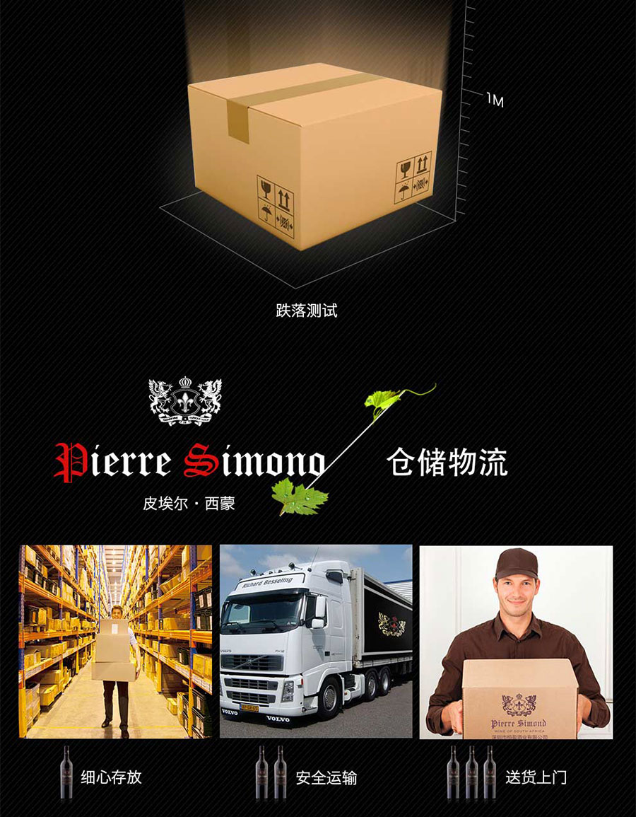 黑眼睛廣告為中非集團代理的南非著名紅酒——皮埃爾?西蒙設(shè)計的詳情頁